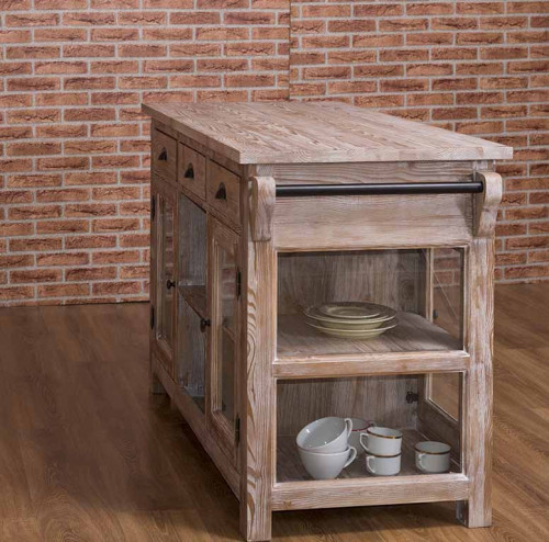 Ilot central de cuisine ROMANE - 135x65x90 cm