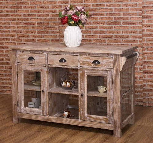 Ilot central de cuisine ROMANE - 135x65x90 cm