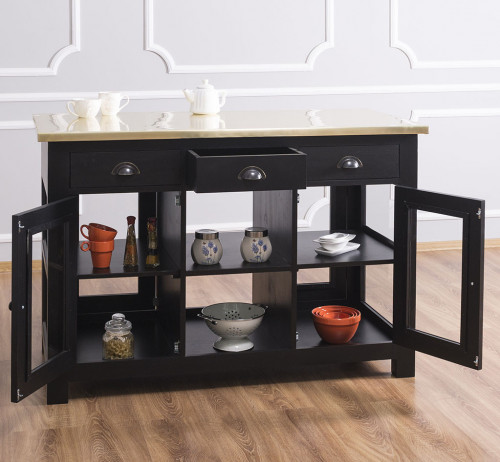 Ilot central de cuisine ROMANE - 135x65x90 cm