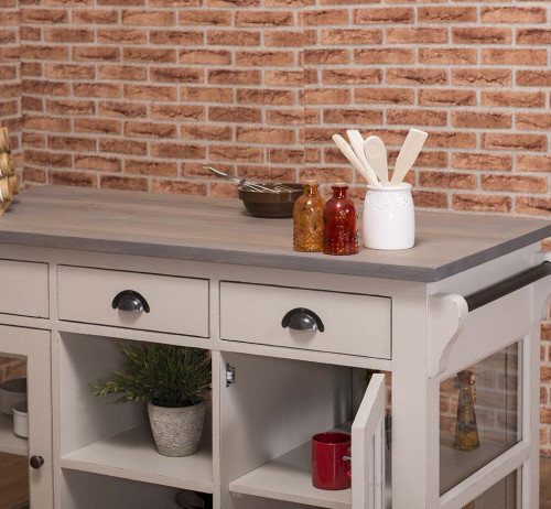 Ilot central de cuisine ROMANE - 135x65x90 cm