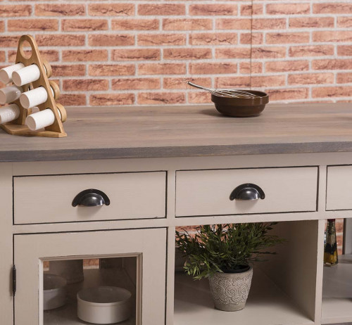 Ilot central de cuisine ROMANE - 135x65x90 cm