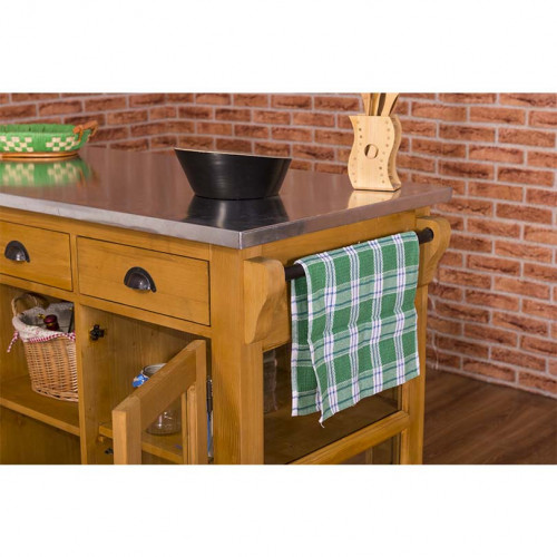 Ilot central de cuisine ROMANE - 135x65x90 cm