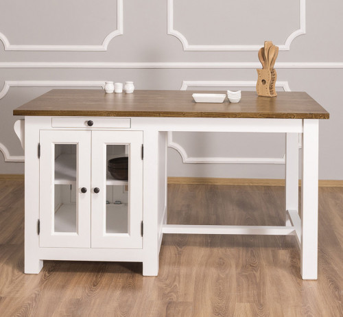 Ilot central de cuisine avec coin repas - 150x85x80 cm