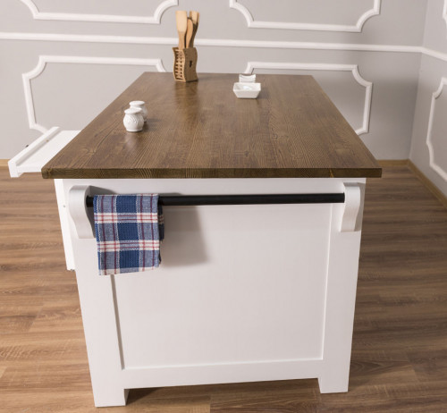 Ilot central de cuisine avec coin repas - 150x85x80 cm