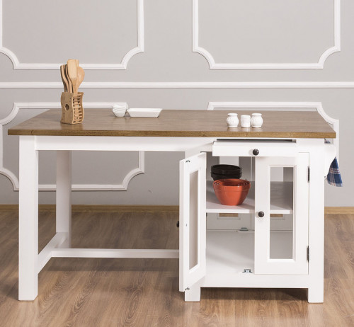 Ilot central de cuisine avec coin repas - 150x85x80 cm