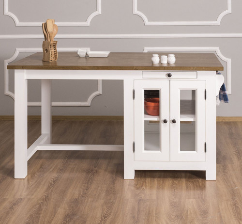 Ilot central de cuisine avec coin repas - 150x85x80 cm
