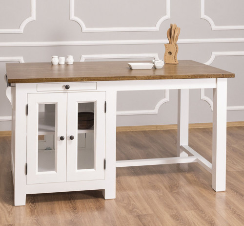 Ilot central de cuisine avec coin repas - 150x85x80 cm