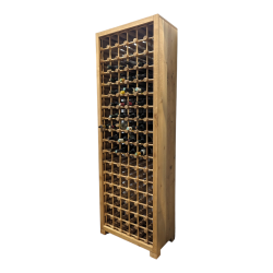 Etagere à vin , Range bouteille en Chêne massif - 68x200x35