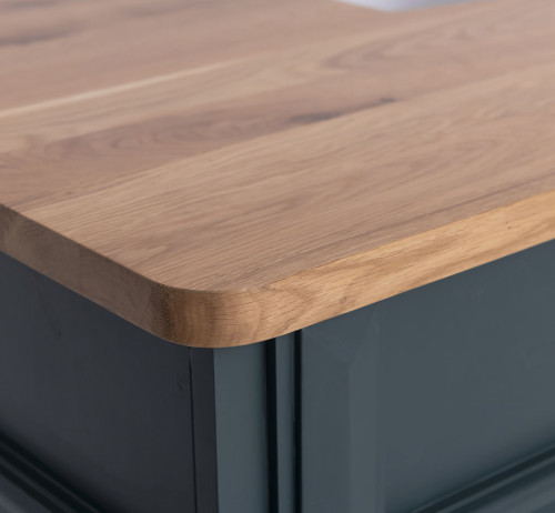 Comptoir Bar 160 cm en pin massif avec plateau en acier Zingué