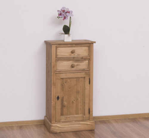 Meuble de rangement ROMANE en bois massif - 50x35x96 cm