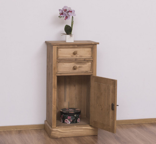 Meuble de rangement ROMANE en bois massif - 50x35x96 cm