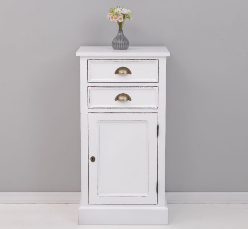Meuble de rangement ROMANE en bois massif - 50x35x96 cm