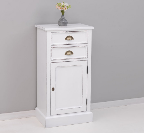 Meuble de rangement ROMANE en bois massif - 50x35x96 cm