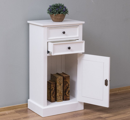Meuble de rangement ROMANE en bois massif - 50x35x96 cm