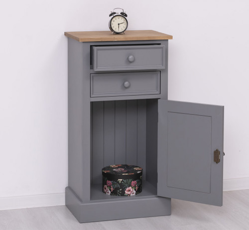 Meuble de rangement ROMANE en bois massif - 50x35x96 cm