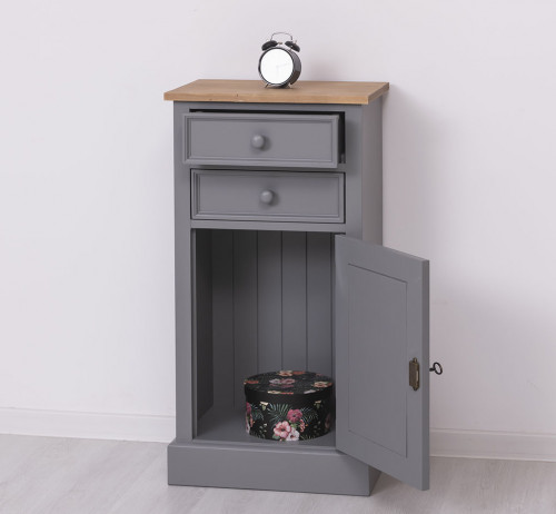 Meuble de rangement ROMANE en bois massif - 50x35x96 cm
