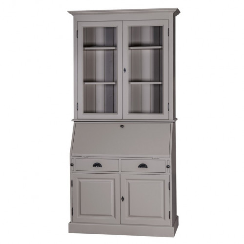 Secrétaire bureau en bois massif ROMANE - 110x49x217 cm