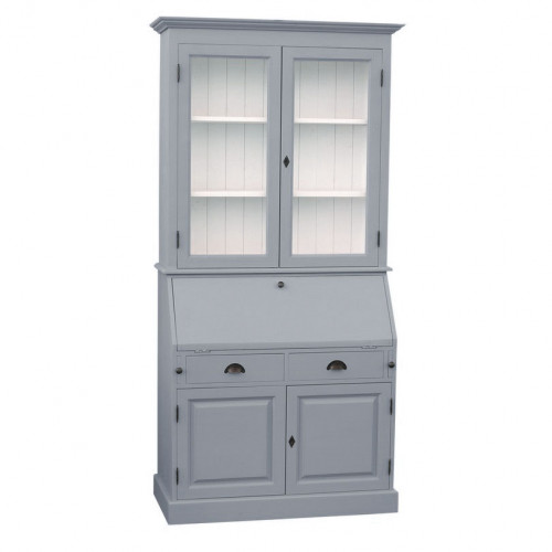 Secrétaire bureau en bois massif ROMANE - 110x49x217 cm