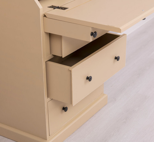 Secrétaire bureau en bois massif ROMANE - 65x45x110 cm