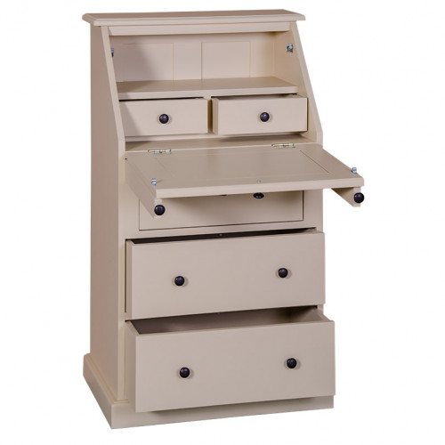 Secrétaire bureau en bois massif ROMANE - 65x45x110 cm