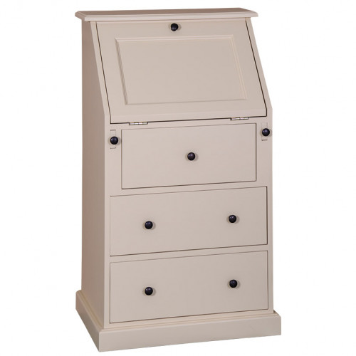 Secrétaire bureau en bois massif ROMANE - 65x45x110 cm