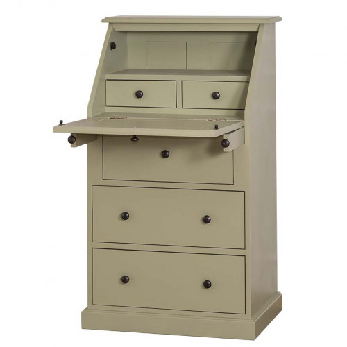 Secrétaire bureau en bois massif ROMANE - 65x45x110 cm