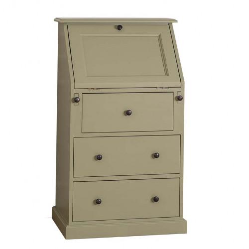 Secrétaire bureau en bois massif ROMANE - 65x45x110 cm