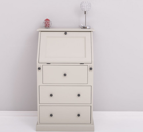Secrétaire bureau en bois massif ROMANE - 65x45x110 cm