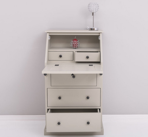 Secrétaire bureau en bois massif ROMANE - 65x45x110 cm