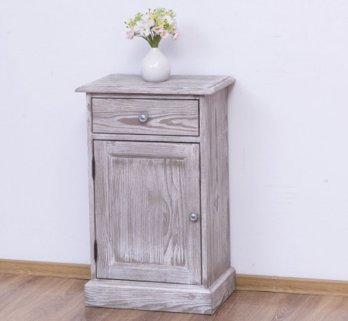 Table de chevet 1 tiroir et 1 porte - ROMANE