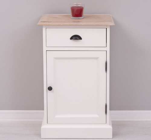 Table de chevet 1 tiroir et 1 porte - ROMANE