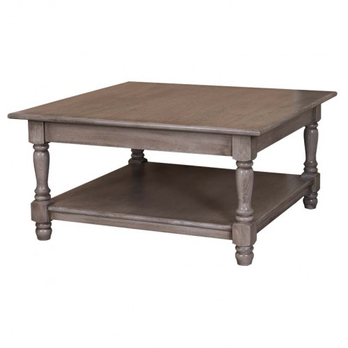Table basse en pin massif ROMANE - 90x90x45 cm