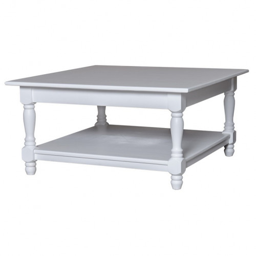 Table basse en pin massif ROMANE - 90x90x45 cm