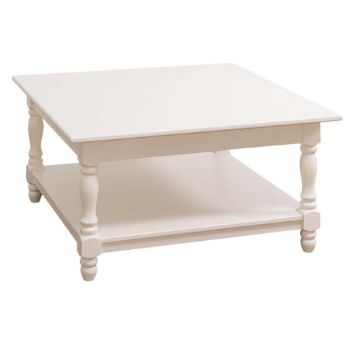 Table basse en pin massif ROMANE - 90x90x45 cm