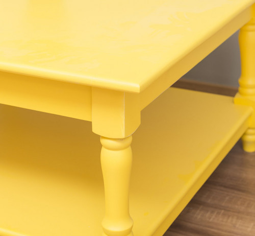 Table basse en pin massif ROMANE - 90x90x45 cm
