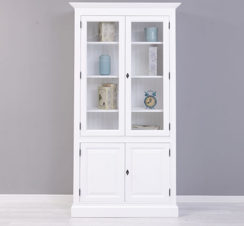 Bibliothèque Vitrine ROMANE - 110x39x210 cm