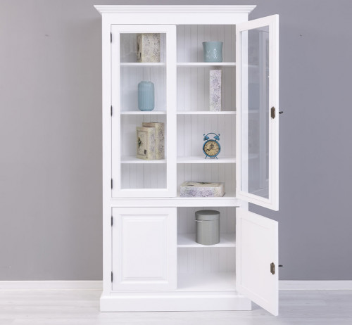 Bibliothèque Vitrine ROMANE - 110x39x210 cm