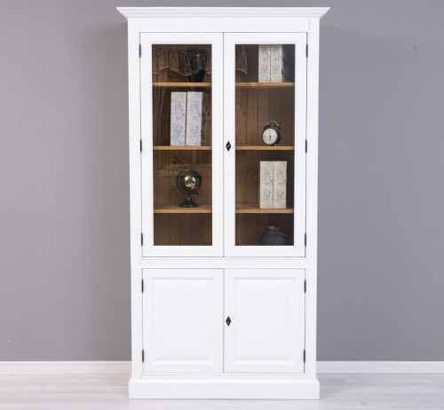 Bibliothèque Vitrine ROMANE - 110x39x210 cm