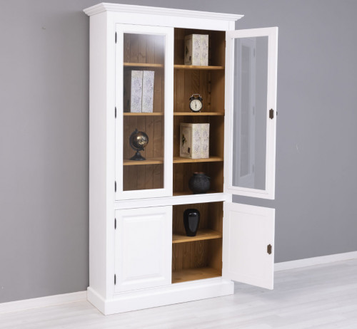 Bibliothèque Vitrine ROMANE - 110x39x210 cm