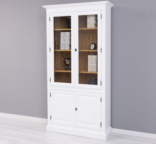 Bibliothèque Vitrine ROMANE - 110x39x210 cm