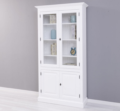 Bibliothèque Vitrine ROMANE - 110x39x210 cm