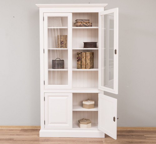 Bibliothèque Vitrine ROMANE - 110x39x210 cm