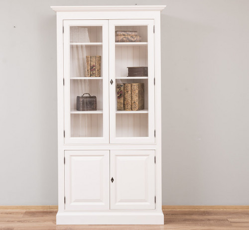 Bibliothèque Vitrine ROMANE - 110x39x210 cm