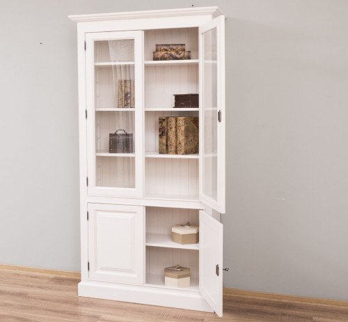 Bibliothèque Vitrine ROMANE - 110x39x210 cm