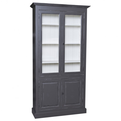 Bibliothèque Vitrine ROMANE - 110x39x210 cm