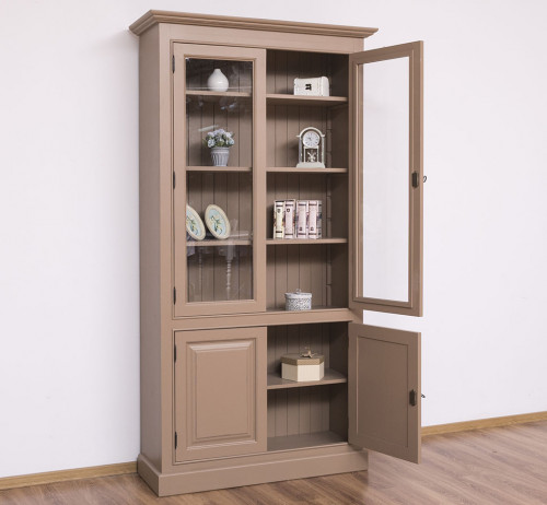 Bibliothèque Vitrine ROMANE - 110x39x210 cm