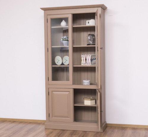 Bibliothèque Vitrine ROMANE - 110x39x210 cm
