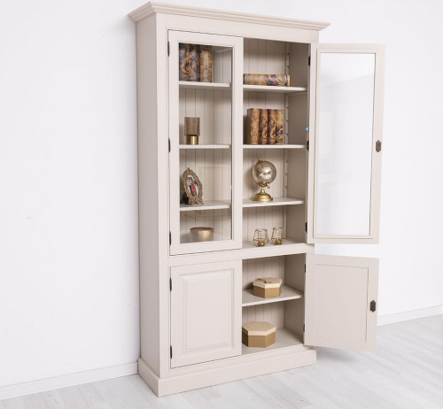 Bibliothèque Vitrine ROMANE - 110x39x210 cm