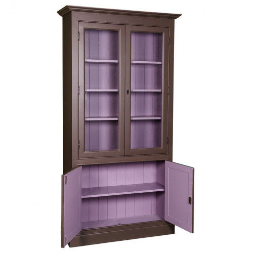 Bibliothèque Vitrine ROMANE - 110x39x210 cm