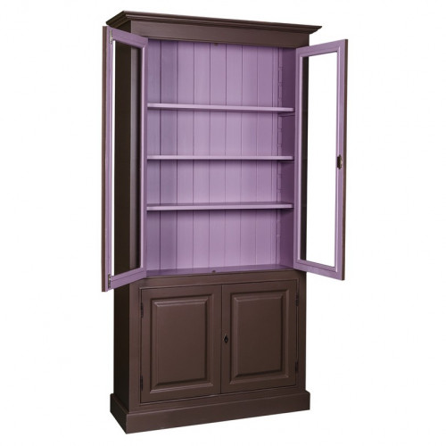 Bibliothèque Vitrine ROMANE - 110x39x210 cm